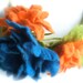 OOAK Felt necklace orange, blue, yellow MEADOW /Ready to ship