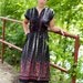 rows of posies - micro floral ruched dress