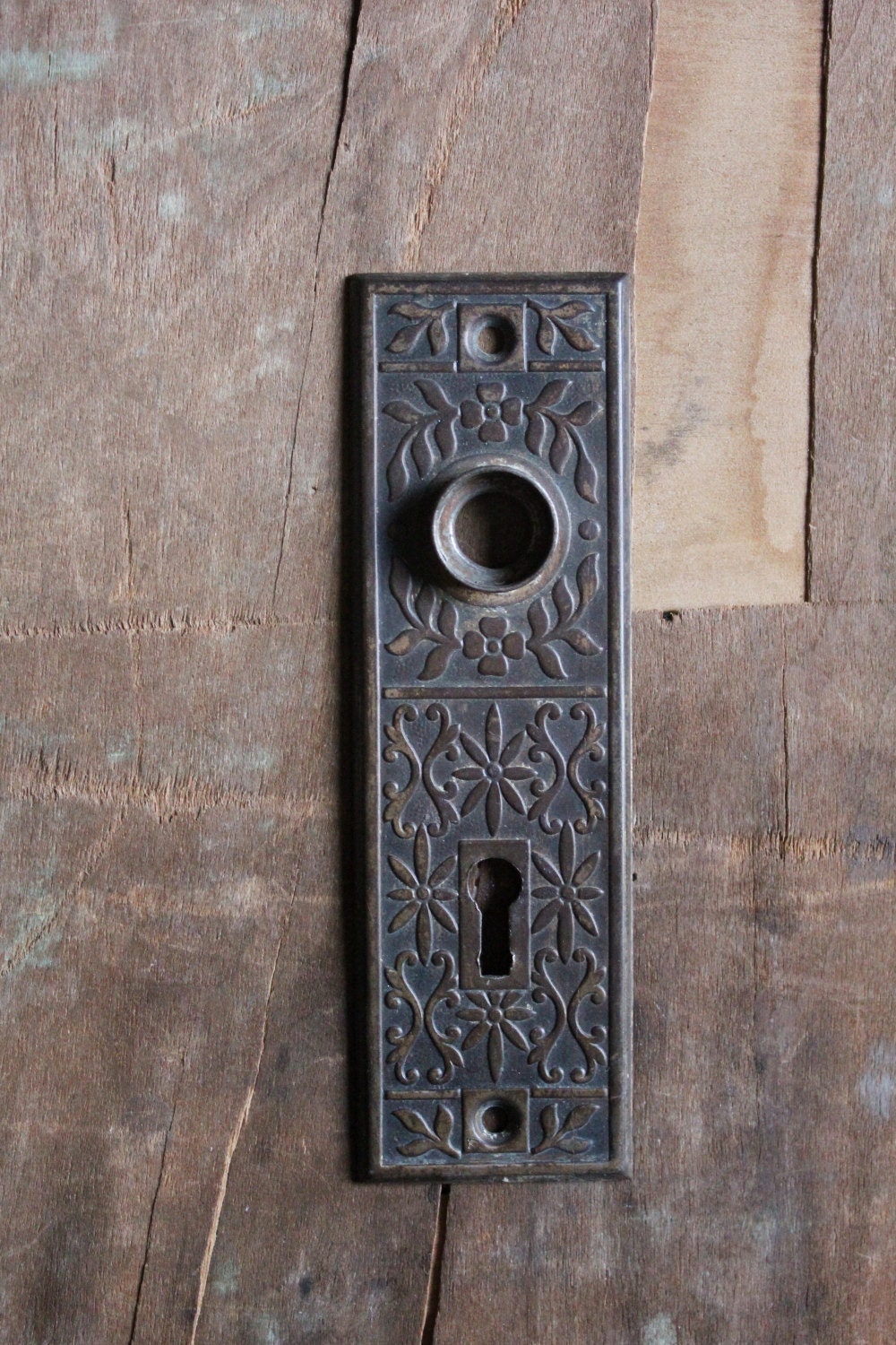 Antique Victorian late 1800's ornate Copper Keyhole
