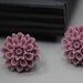MUM Earrings - Lilac Light Purple Plum Chrysanthemum Stud Earrings