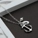 Silver Anchor Necklace Personalized Anchor with Initial Hand Stamped Leaf, Nautical Theme, Navy Necklace, Bridemaid Jewelry