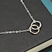 Circle Necklace, SILVER and GOLD Mixed Metals Necklace, Interlocking Rings Necklace, Bridesmaid Jewelry