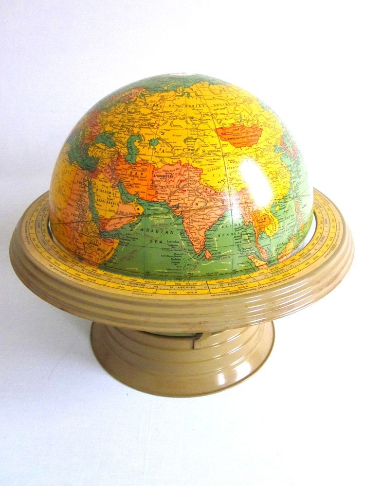 Vintage World Globe Post-WW2 1946 Deco Air-Age  MOVING SALE