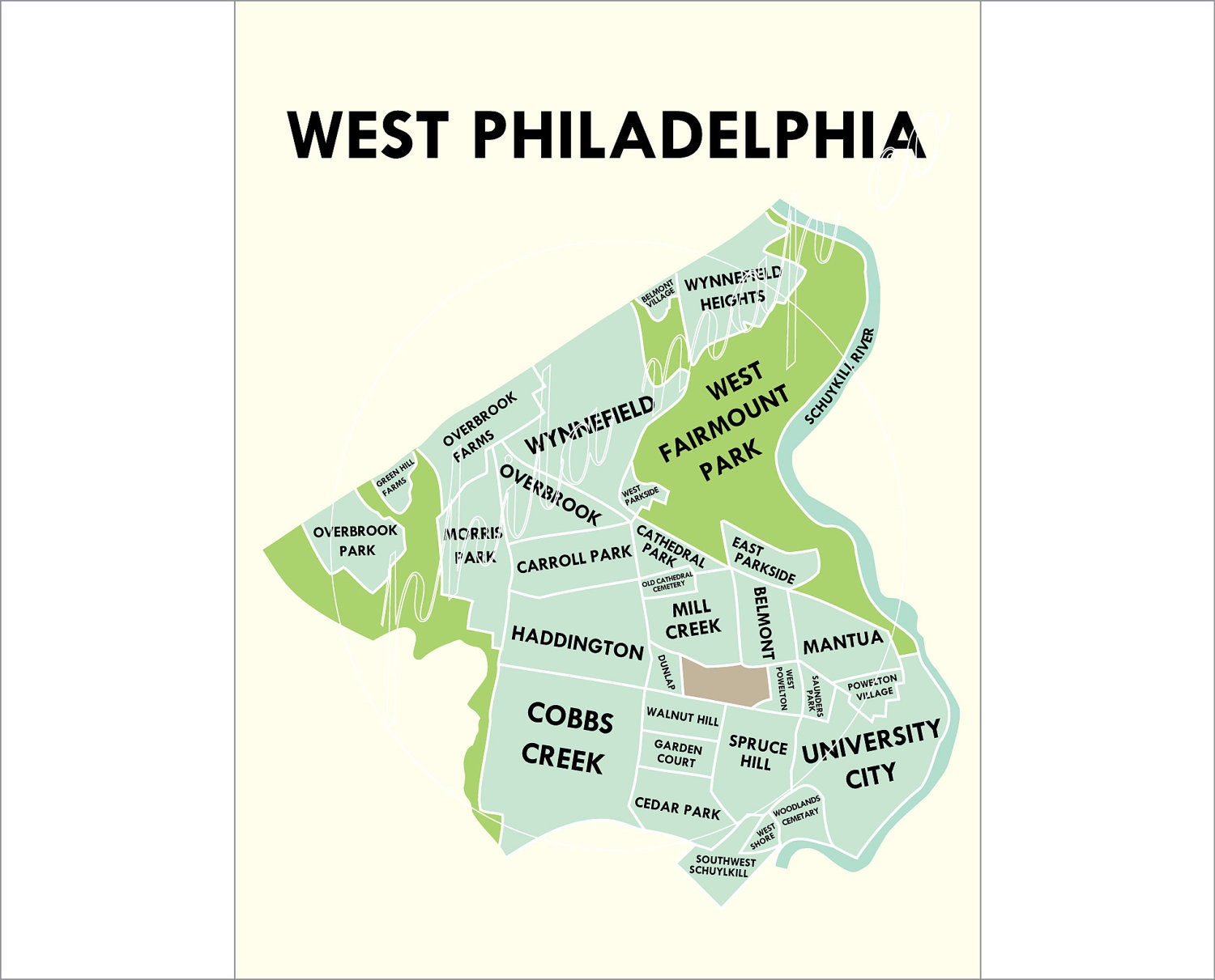 West Philadelphia Neighborhood Map