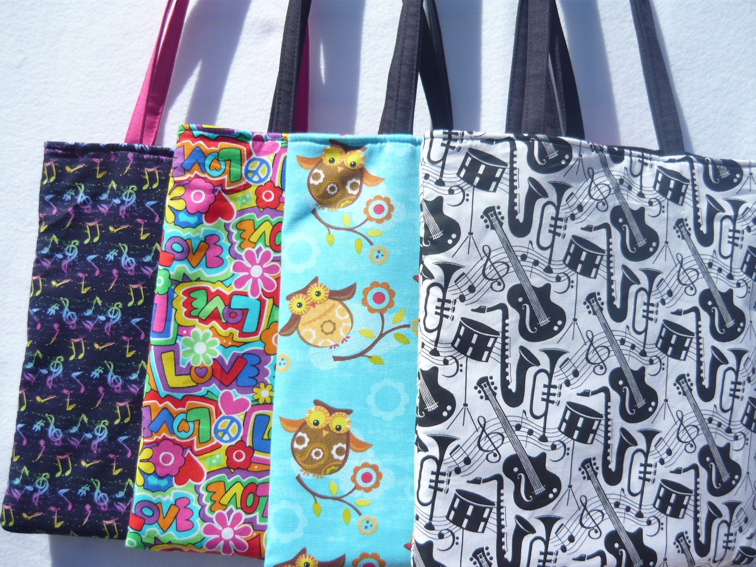 LAST ONE Musical Instrument print reversible tote bag