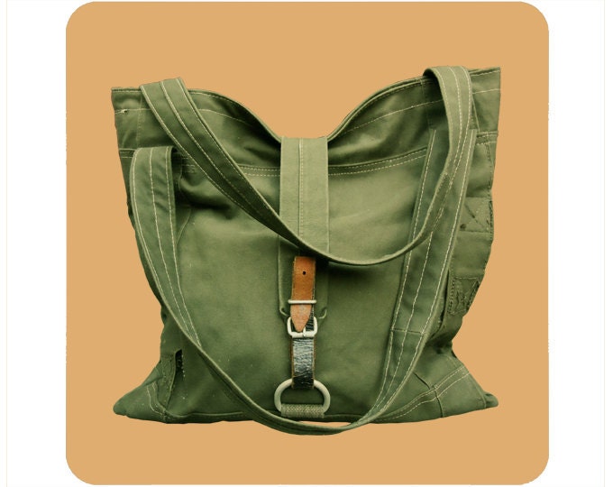 Tote Bag - Recycled Army Canvas