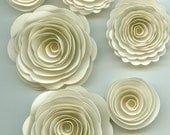 Natural Rose Spiral Paper Flowers for Weddings, Bouquets, Events and Crafts