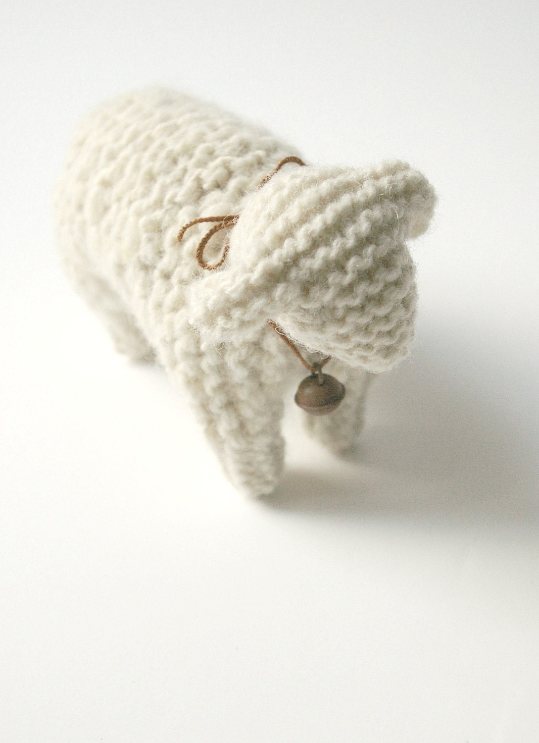 knitted toy or home decoration Missis Sheep / made to order
