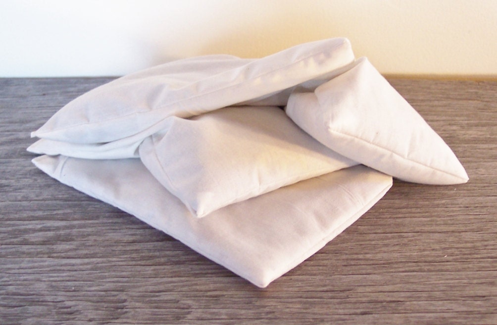 natural ORGANIC mint flax seed yoga pillow - - migraines herbal heat pack, aromatherapy & meditation pillows