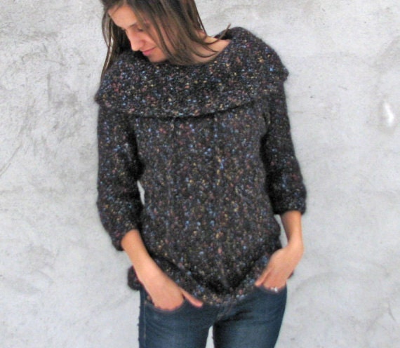 Women tops Sweaters & Cardigans Handmade airy Sweater fits...XS...S...M ...3/4 sleeves