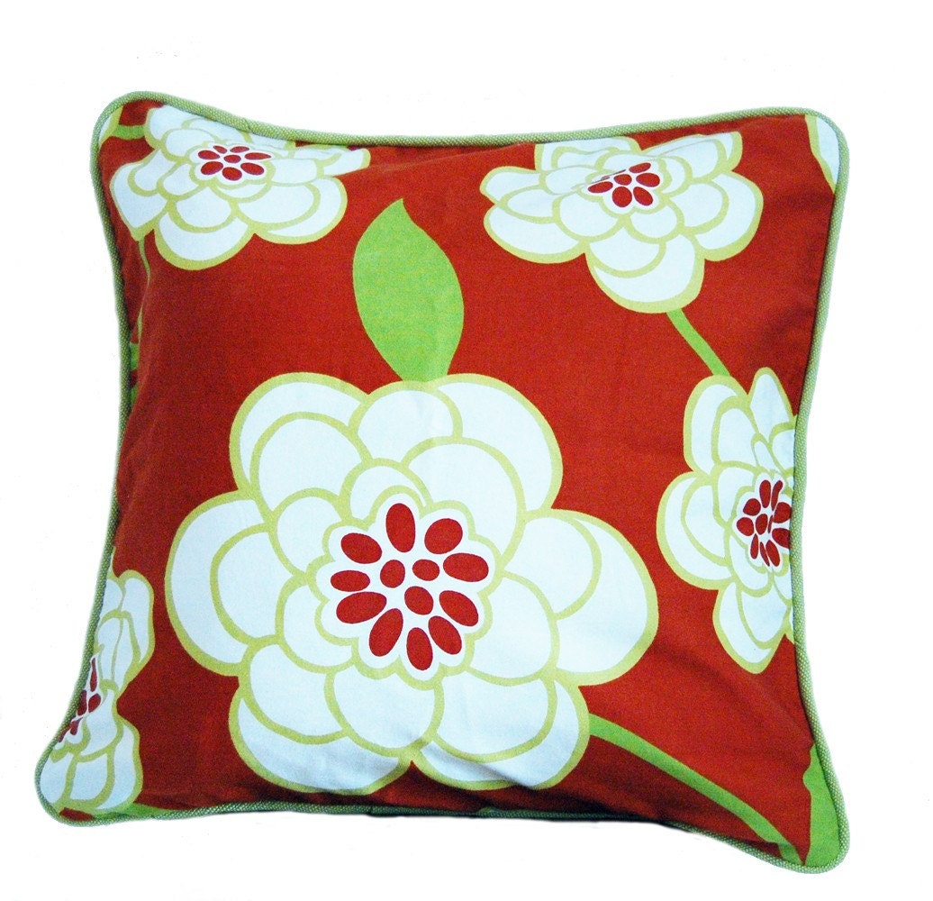 Robert Allen Geranium Pillow Cover 18 x 18