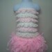 Ruffle My Feathers - Strawberries and Cream - OOAK Couture Feather Dress (Size 12-24 Months)-Ready to Ship