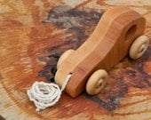 Double Sided Cherry/Maple Wood Pull Car