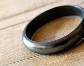 4mm Men's or Unisex Ring Oxidized Recycled Sterling Silver Band -   Made in Your Size