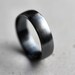Mens Band, Brushed 6mm Men's or Women's Unisex Oxidized Argentium Sterling Silver Wide Ring Recycled Metal  -  Made In Your Size