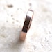 Rose Gold Mens' Wedding Ring, 4mm Flat Recycled 14k Red Gold Wedding Band Rose Gold Ring - US Size 10