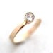White Sapphire Engagement Ring, Recycled 14k Yellow Gold Sapphire Ring Gold Engagement Ring or Promise Ring - US Size 5