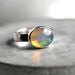 Opal Ring, Ethiopian Welo Opal Iridescent Sterling Silver Ring October Birthstone Opal Jewelry - Opalescent - Size 7