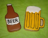 1 DZ  Beer Themed Sugar Cookies