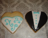 1DZ Bride and Groom Sugar Cookies