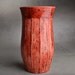 Watermelon Red Wheel Thrown Vase by Symmetrical Pottery Ready To Ship