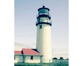 Lighthouse Photograph Nautical photography beach photography pastel red white blue wall art Highland Light 4x6 Fine Art Photography Print