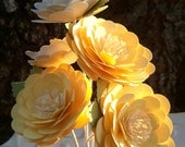 Paper Flowers - Handmade - Stemmed Daisy - Custom Orders - Wide Variety Of Colors - Wedding - Birthday - Special Events - Set of 12 Il_170x135