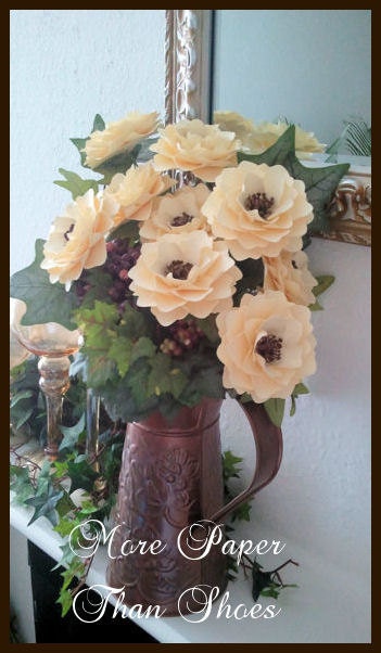 Paper Flowers - Handmade - Stemmed - Custom Orders - Wide Variety Of Colors - Wedding - Birthday - Special Events - Set of 10