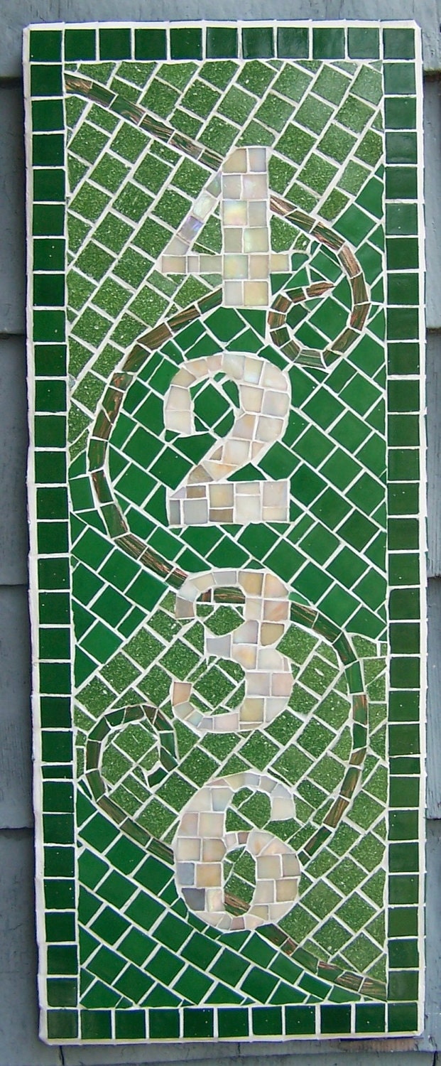 Mosaic Address Plaque - Custom