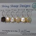 Snag-Free Knitting Stitch Markers, Natural Shell Discs and Brown Squares, Stitchmarkers Snag Free Circular Knitting (11-257)