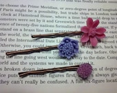 First Blush... 3 Darling Bobby Pins with Flower Cabochons-- Think Spring - Hair Clips.....