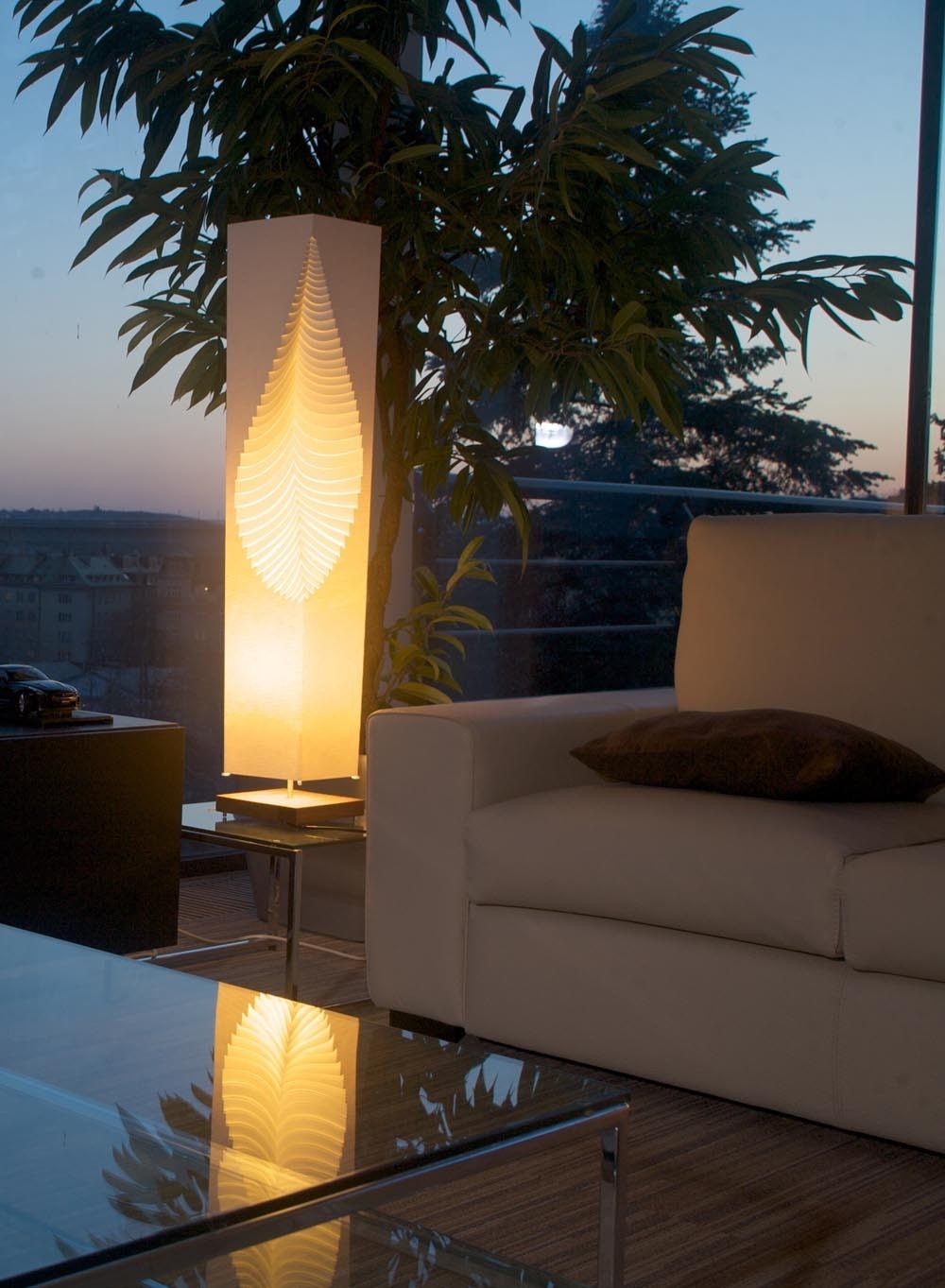 Leaf Nano Paper Lamp- wooden stand