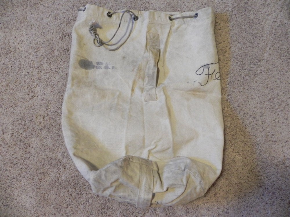 Korean War Era US Navy Sea Bag by DawnStitch on Etsy