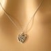 Heart Love Necklace, Romantic Sterling Silver Love Necklace, Love Heart Charm Necklace, Cursive Love, Bridal Shower Engagement Necklace