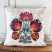 Hooked Scandinavian Eastern European Floral Pillow Eco Friendly
