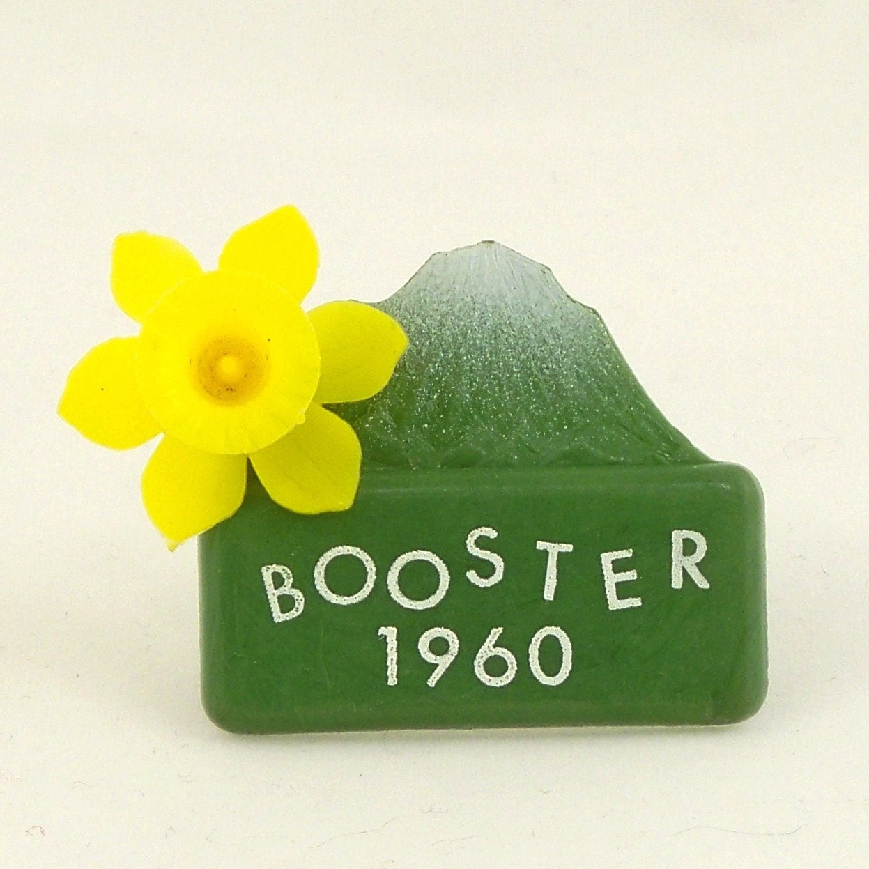 SALE Vintage 1960s Brooch Spring Daffodil Yellow Advertising Pin Collectible