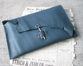 Leather iPad Case with Antique Skeleton Key