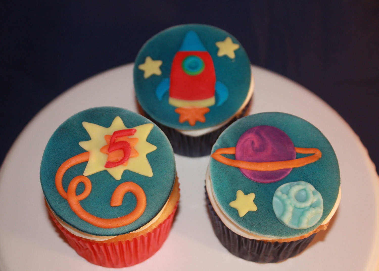 Space Theme Fondant Cupcake Toppers Il_570xn