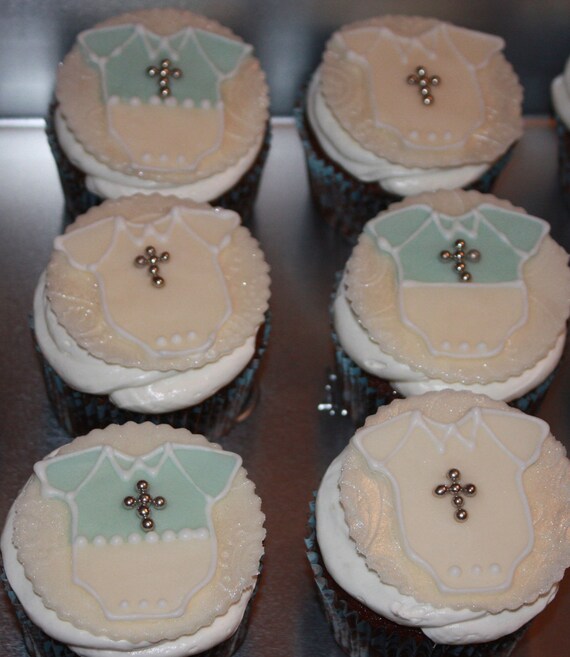 Baptism Christening Fondant Cupcake Toppers Il_570xn