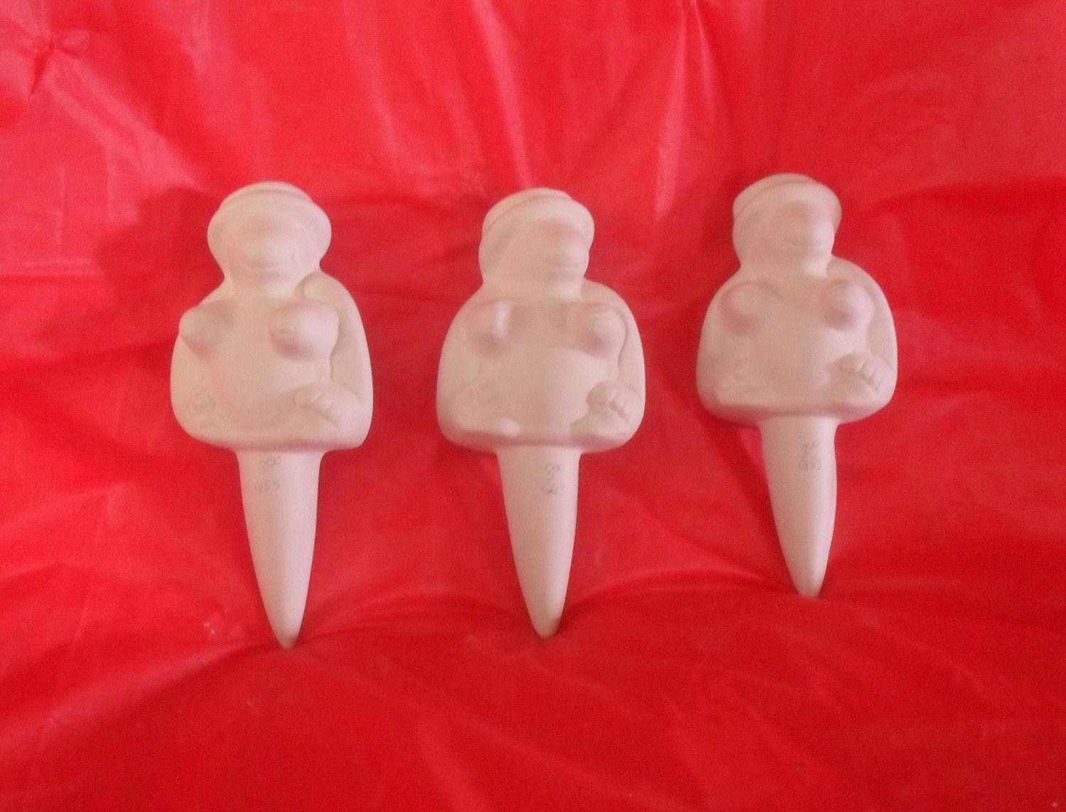 3 Turtle Garden Stakes . Do it Yourself project. Ceramic Bisque. Fun Craft idea.