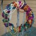 Multi-colored Mardi Gras Wreath, Made From Authentic Mardi Gras Beads
