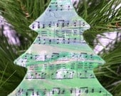Musical Christmas Tree Ornament - Large - O Tannenbaum Christmas Carol Ornament