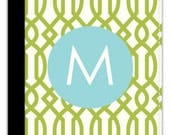 new iPad/iPad2 folio case in REVERSE TRELLIS pattern with custom monogram