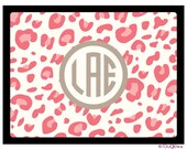 13" or 15" laptop sleeve in CHEETAH pattern with custom monogram