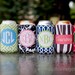 Reserved for Erin Set of 5 monogrammed drink koozie - choose from 6 preset designs, customize name/initials only