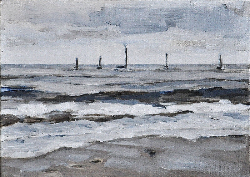 Beach Painting, Santa Barbara, California Landscape Painting