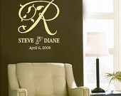 Personalized Monogram Initial  Name Est Date- girls Vinyl Lettering wall words graphics Home decor itswritteninvinyl