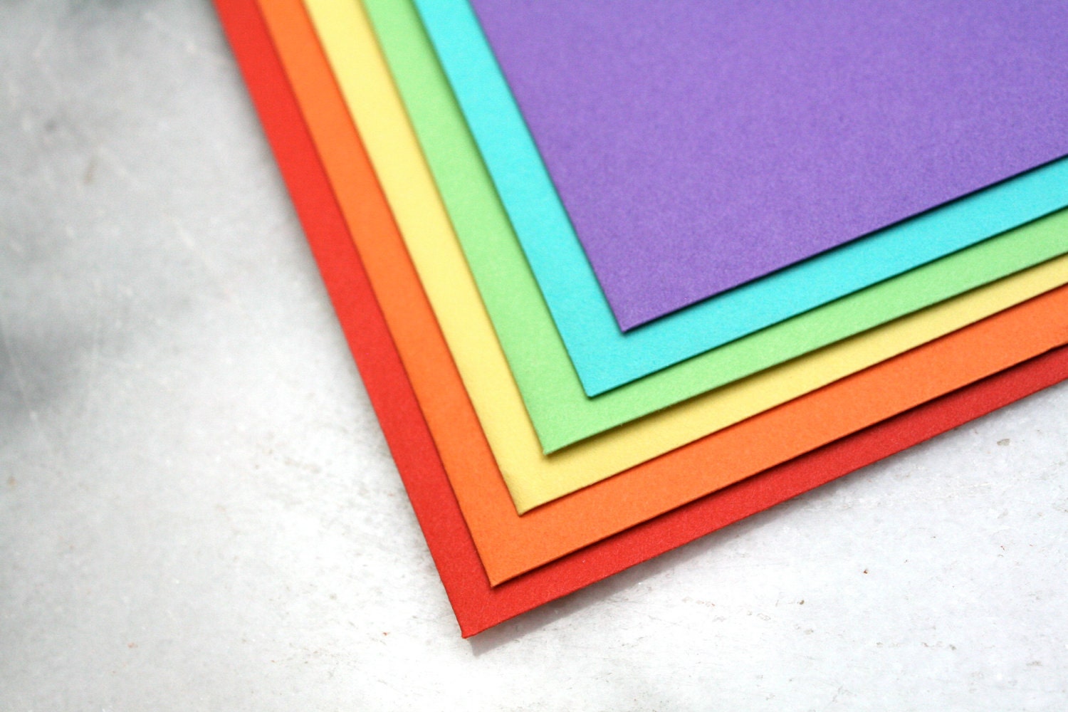 Envelopes, Rainbow colored.  Set of 12 brightly colored standard size envelopes.  Invitations, party favors, stationery.
