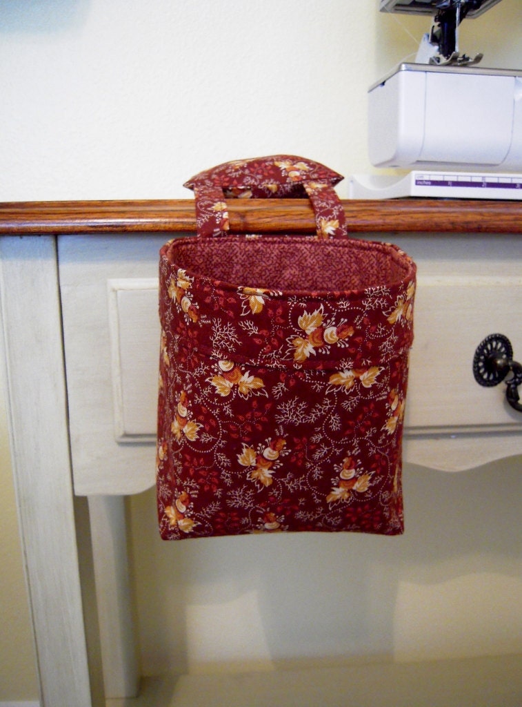 Thread Catcher, Scrap Caddy, Scrap Bag, Pincushion - Charlottesville - Prairie Petals