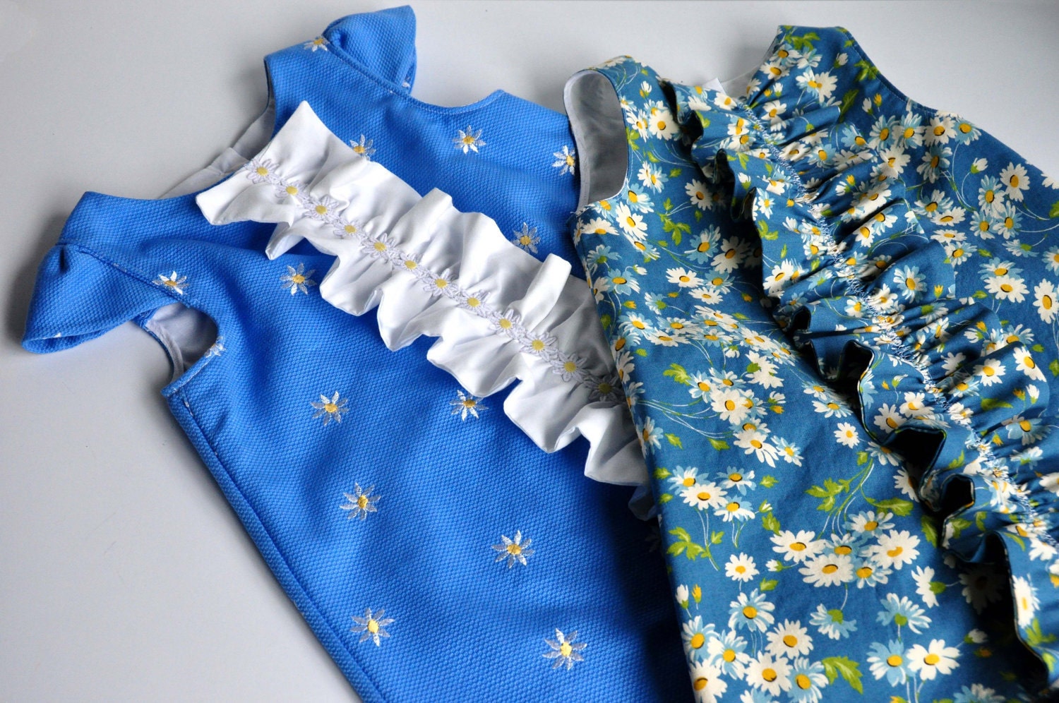 Dress Pattern: Girls Ruffled Chemise (PDF, e-pattern INSTANT DOWNLOAD)